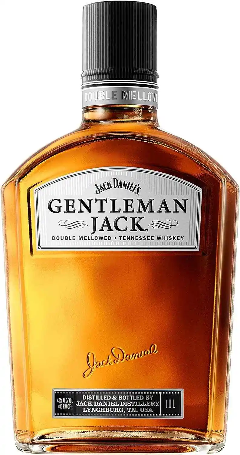 Garrafa de whisky Jack Daniel's Gentleman Jack de 1 litro.