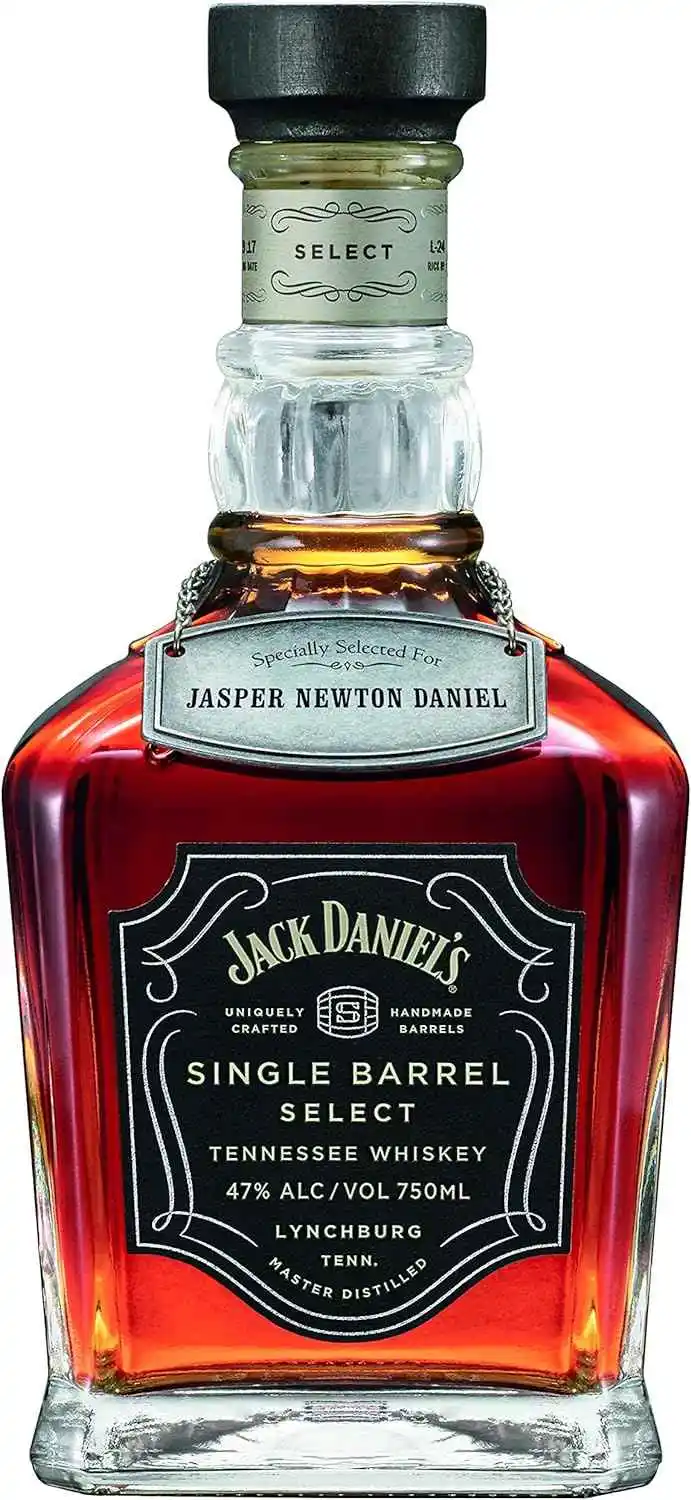 Garrafa de Whisky Jack Daniel's Single Barrel Select com caixa.