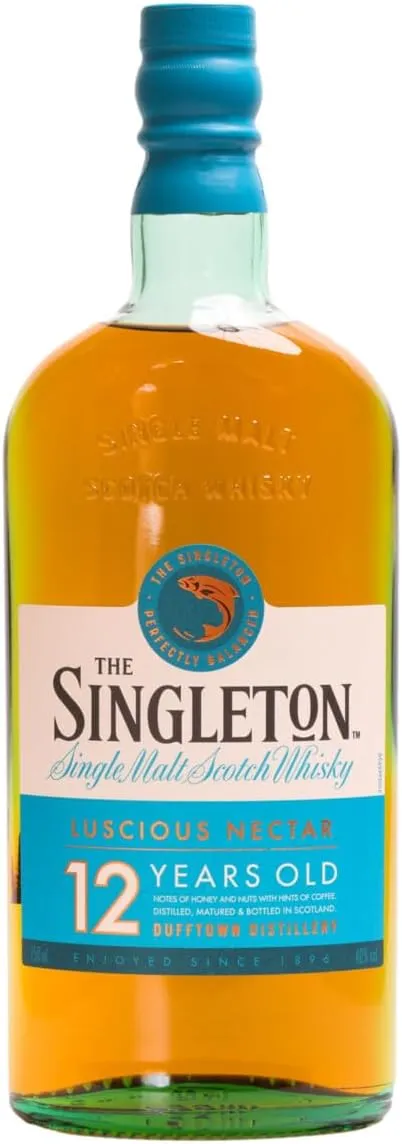 Garrafa de whisky The Singleton of Dufftown 12 anos.