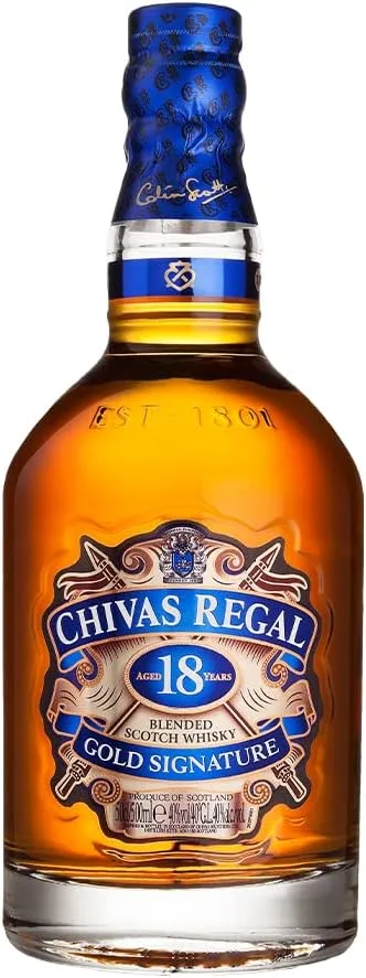 Garrafa de Whisky Chivas Regal 18 anos.