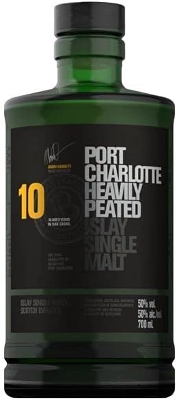 Garrafa de Whisky Bruichladdich Port Charlotte Heavily Peated.