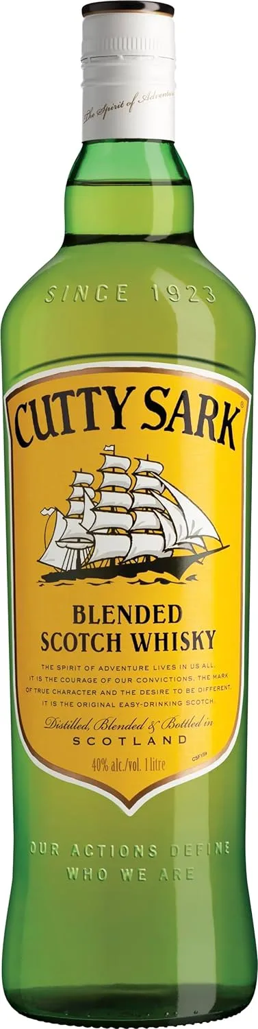 Garrafa de Whisky Cutty Sark Blended Scotch.