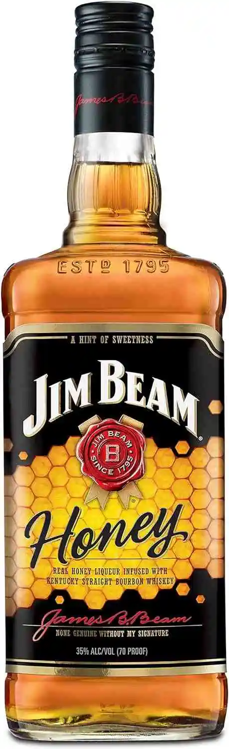 Garrafa de Whisky Jim Beam Honey.